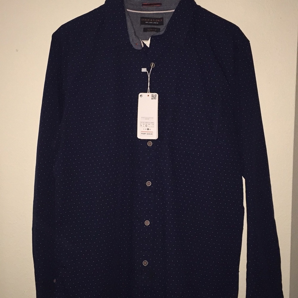Denim&Flower dress Shirt
